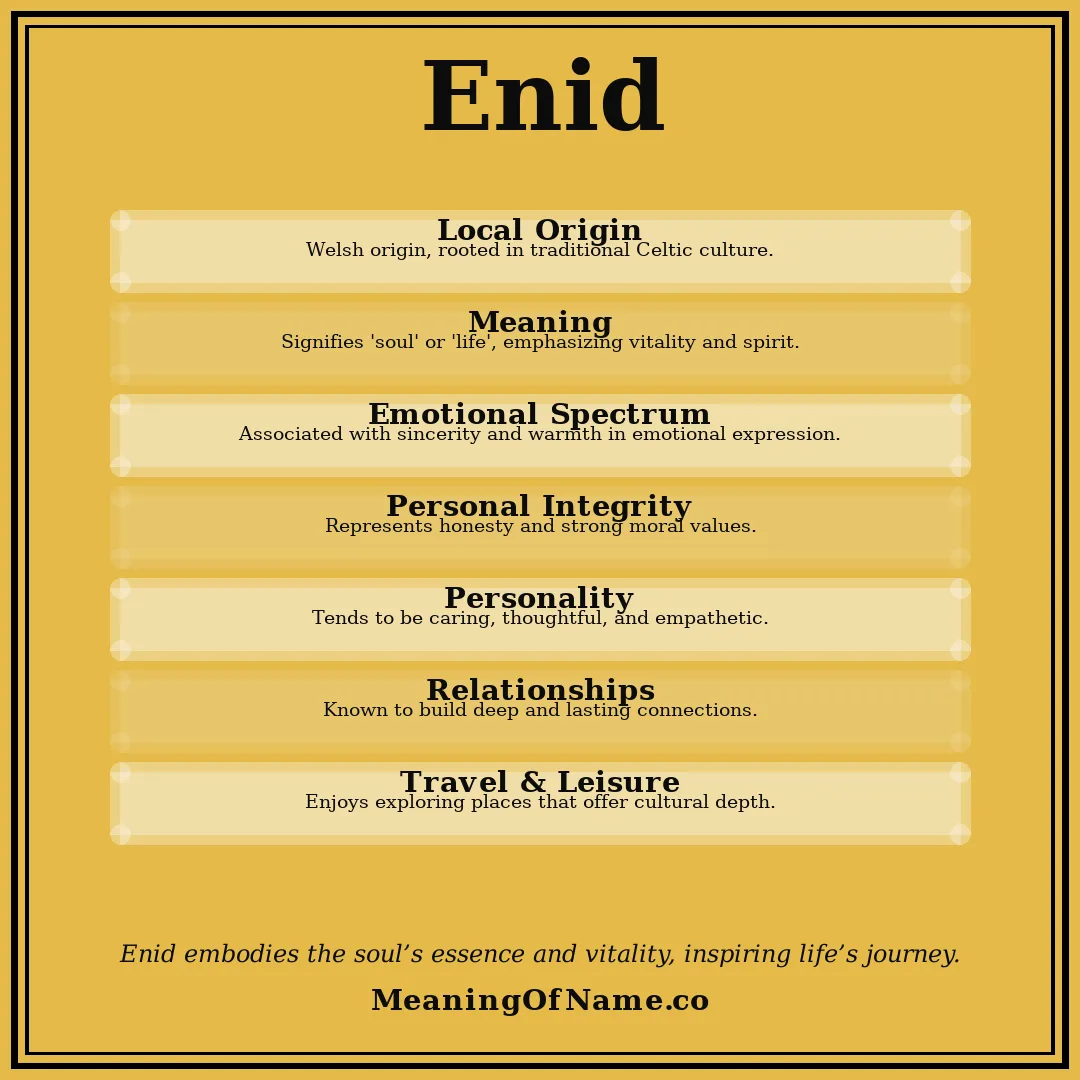 Enid name meaning poster