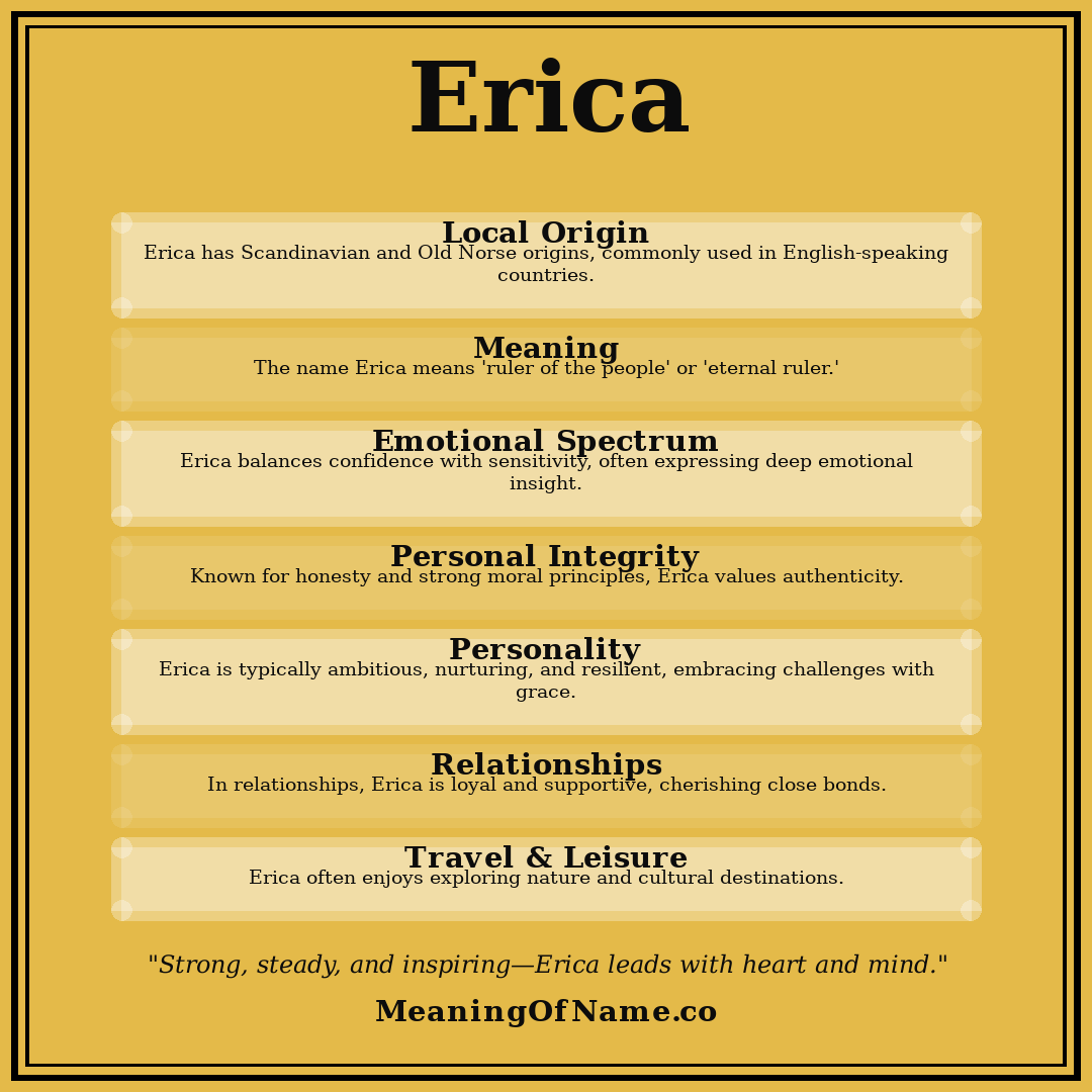 Erica name meaning poster