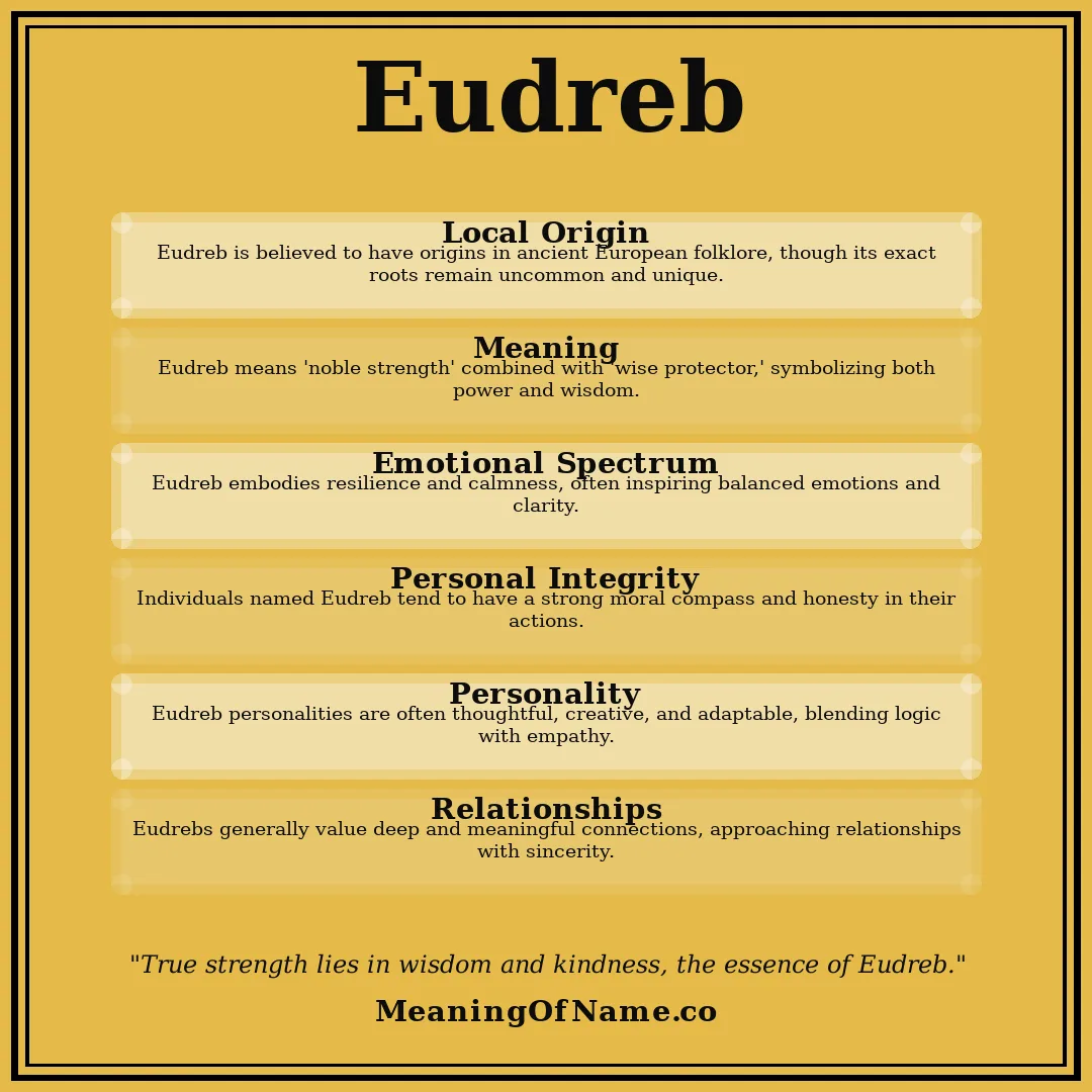 Eudreb name meaning poster