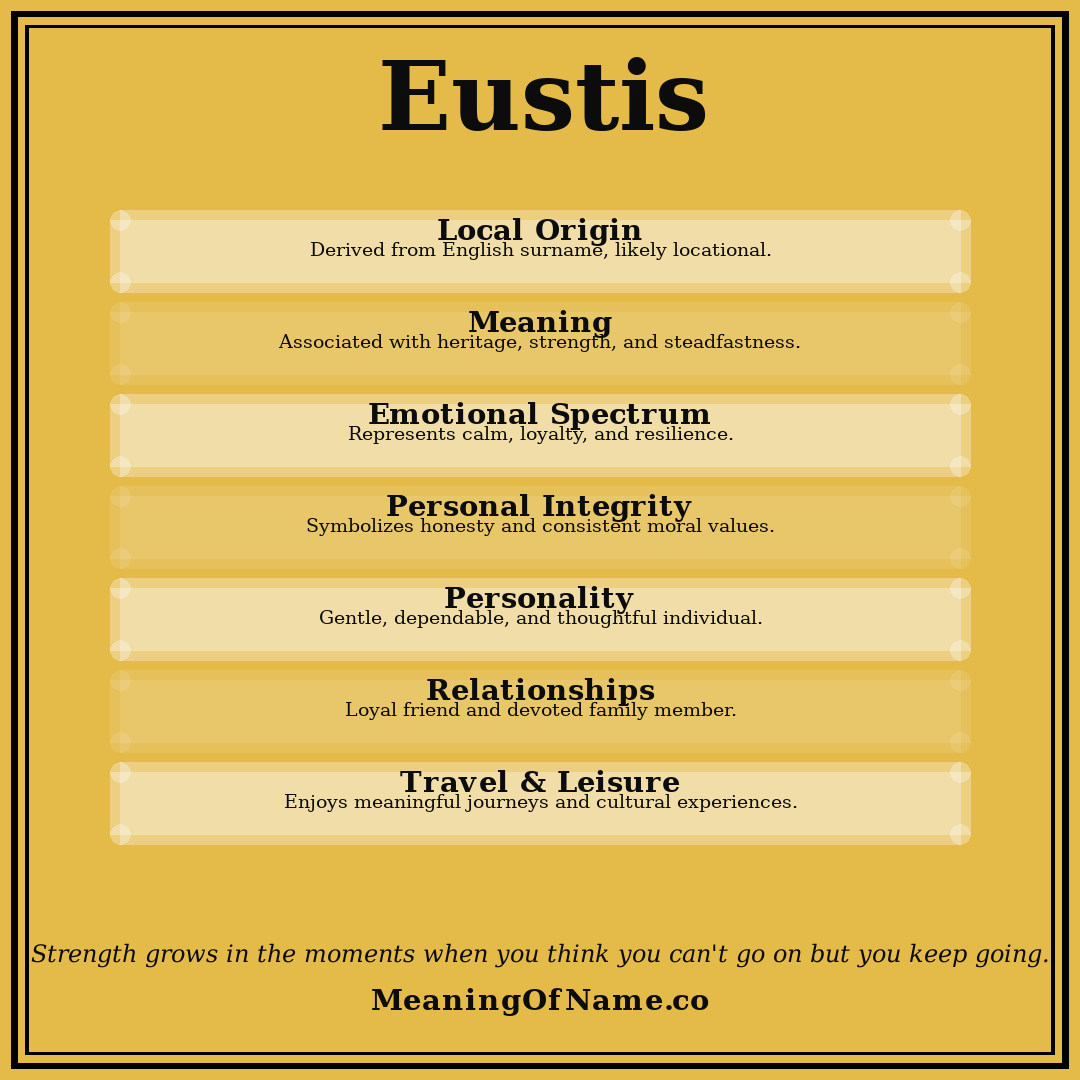 Eustis name meaning poster
