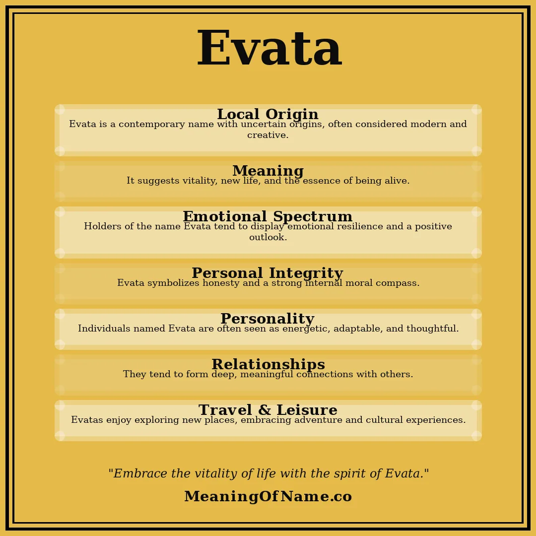 Evata name meaning poster
