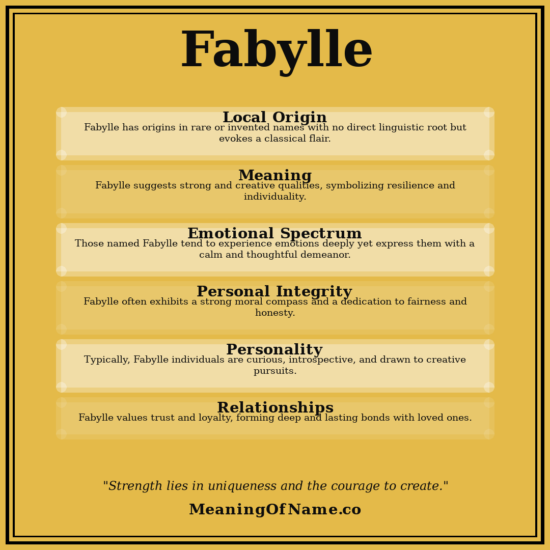 Fabylle name meaning poster