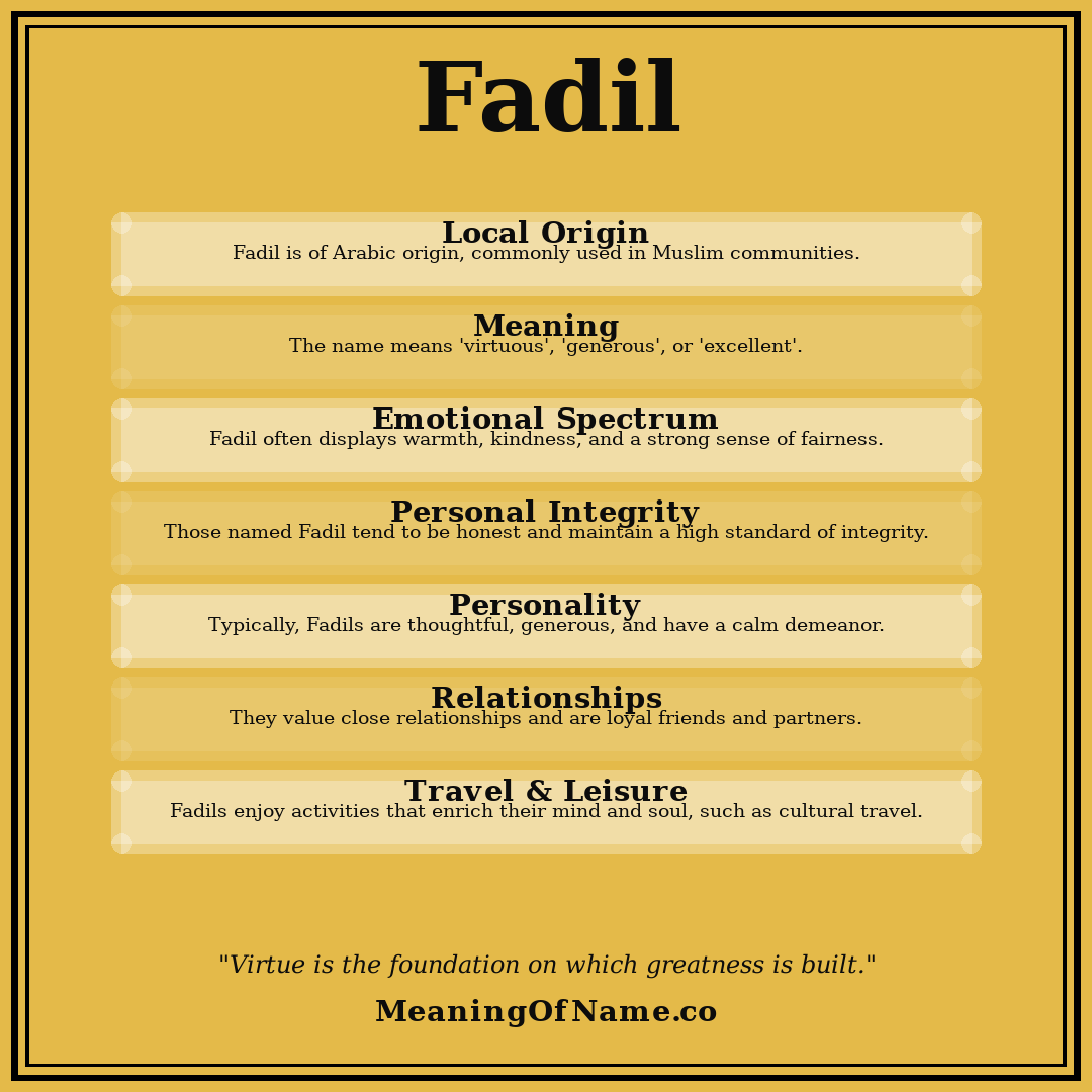 Fadil name meaning poster