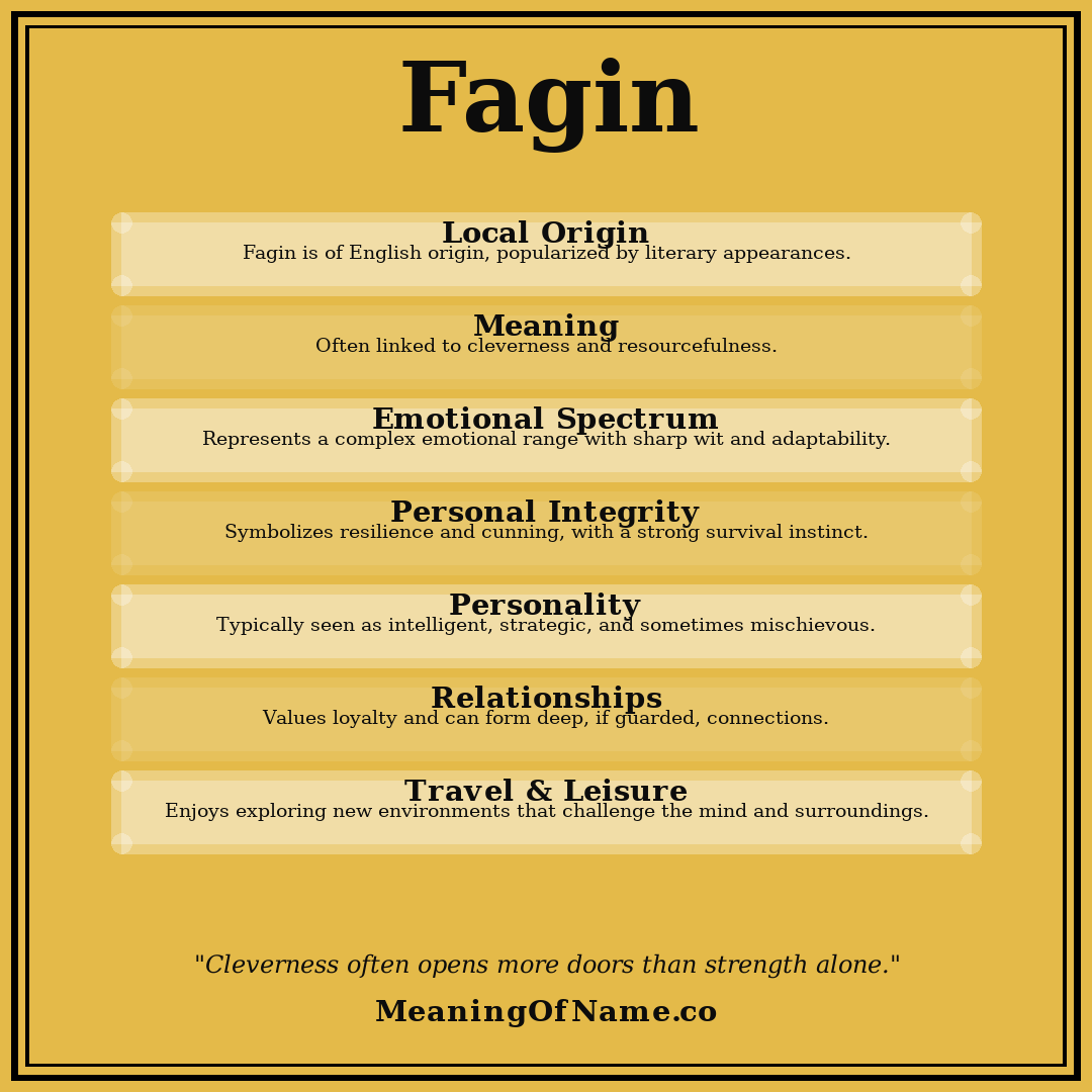 Fagin name meaning poster