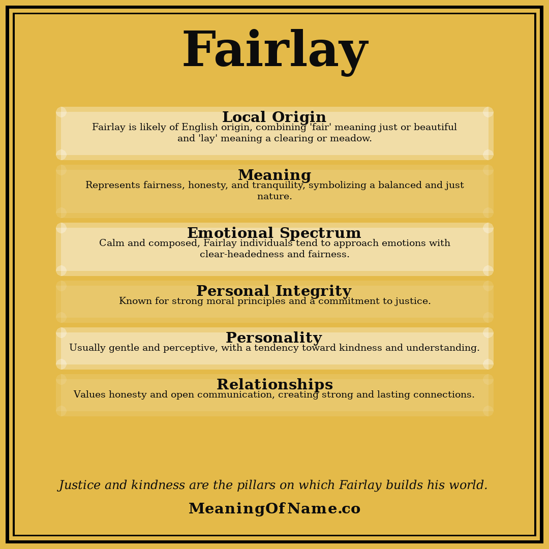 Fairlay name meaning poster
