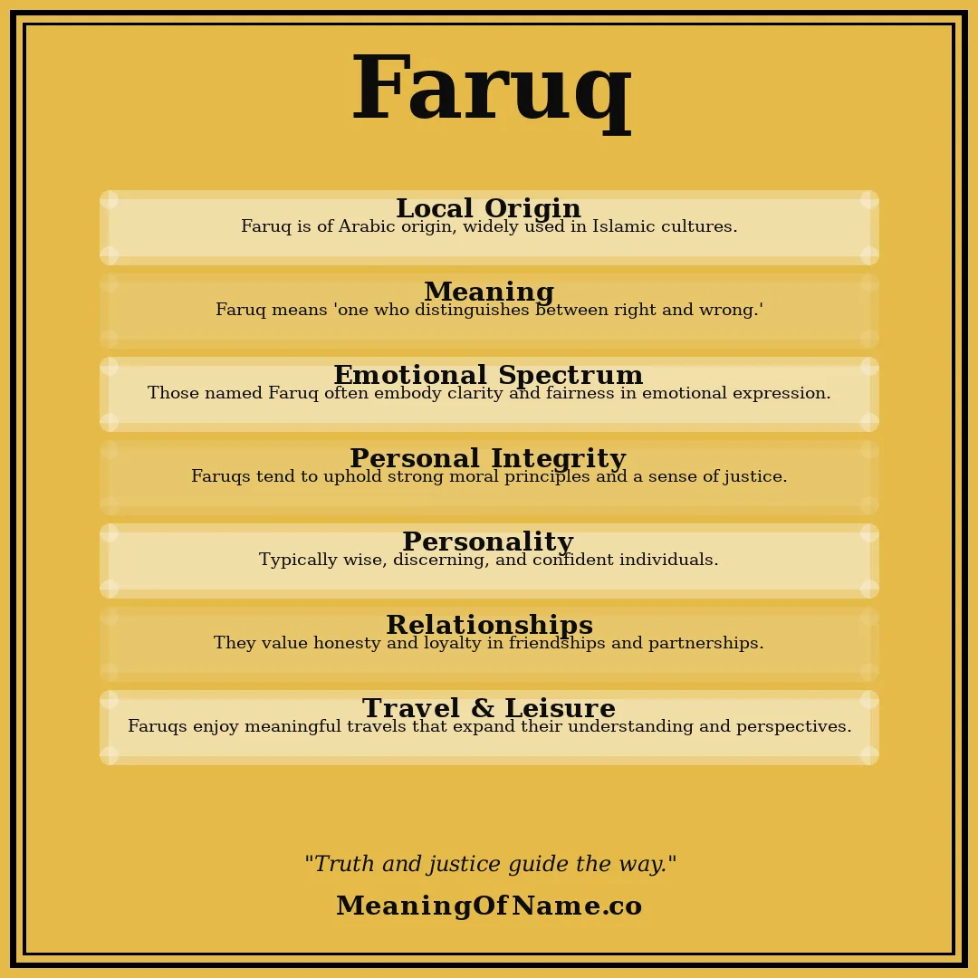 Faruq name meaning poster