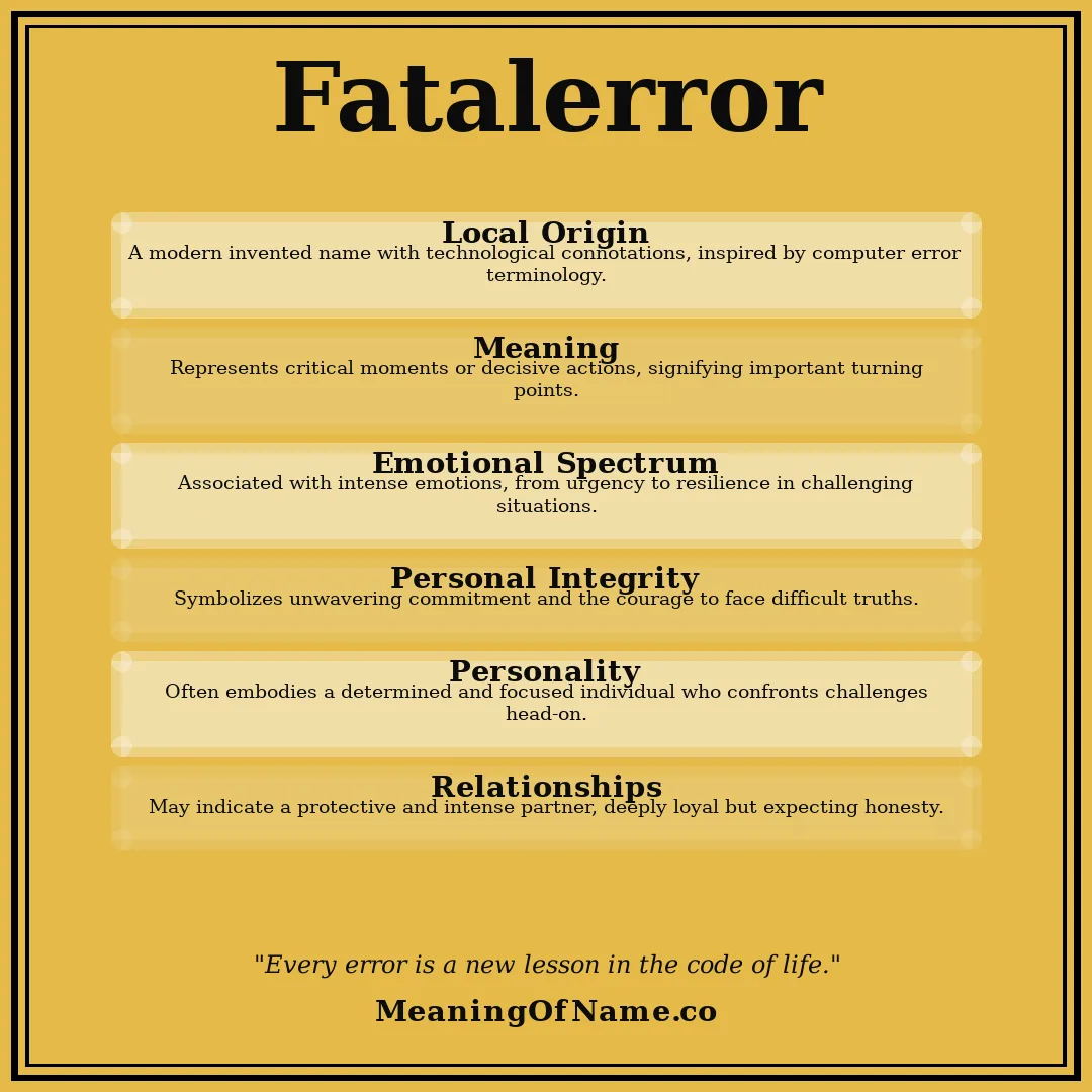Fatalerror name meaning poster