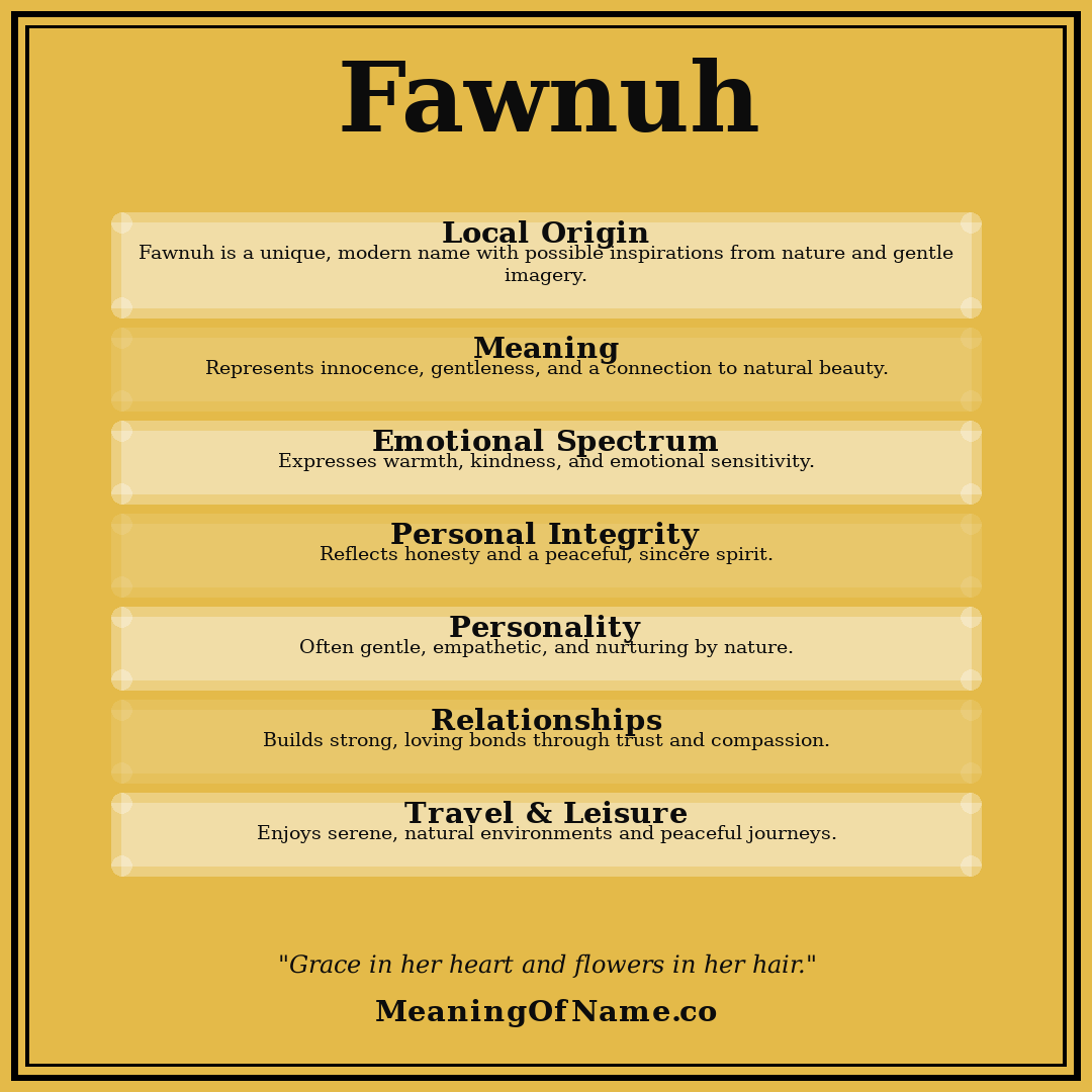 Fawnuh name meaning poster