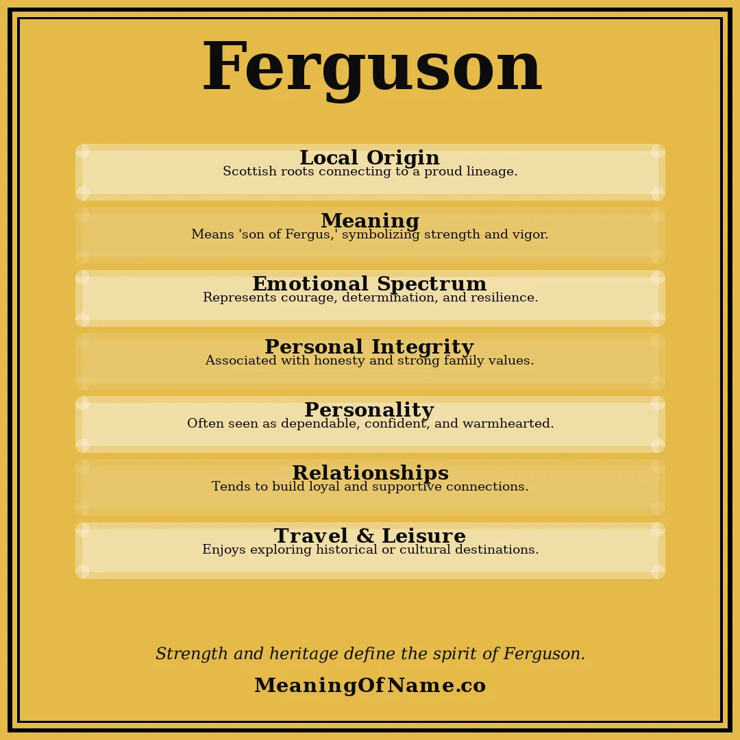 Ferguson name meaning poster