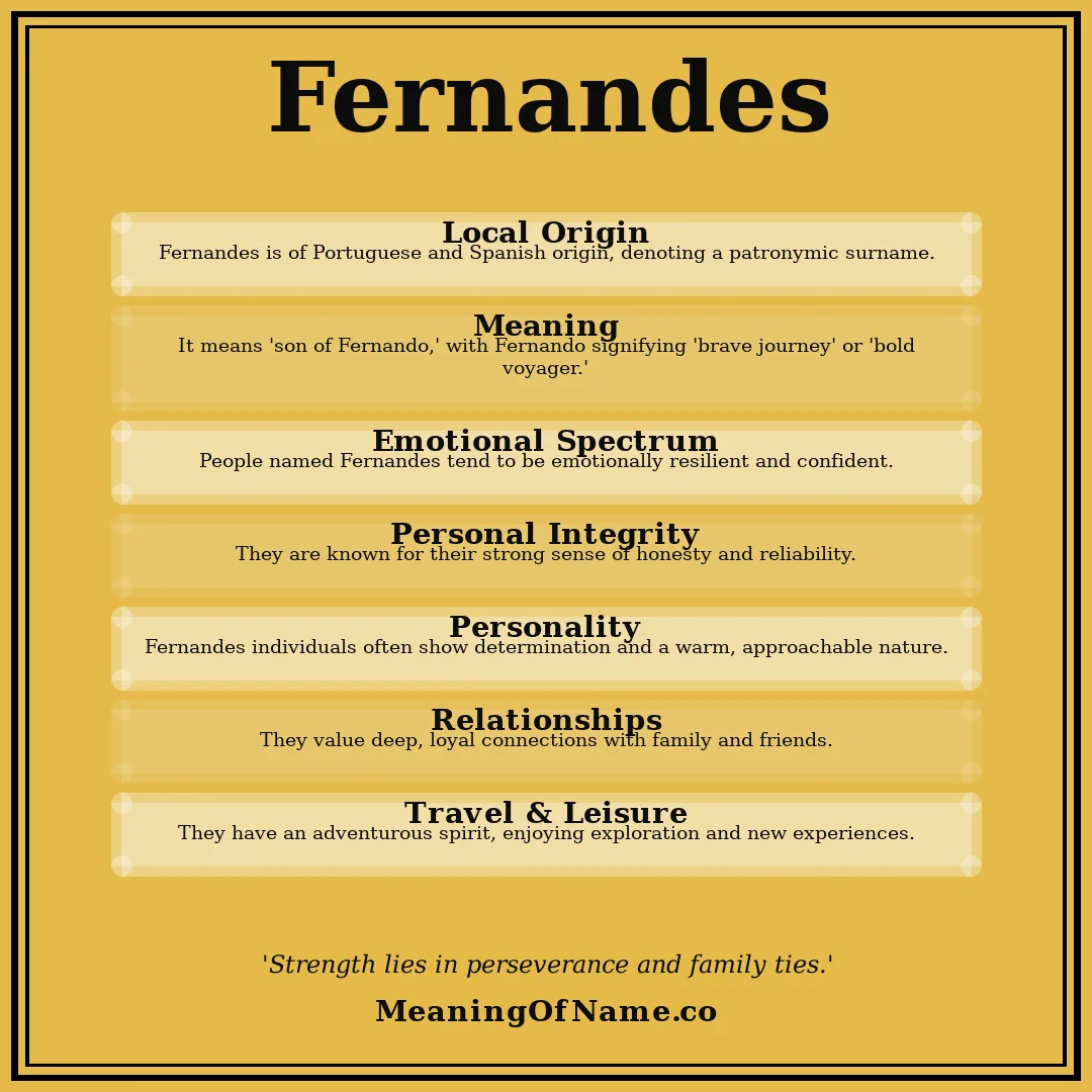 Fernandes name meaning poster