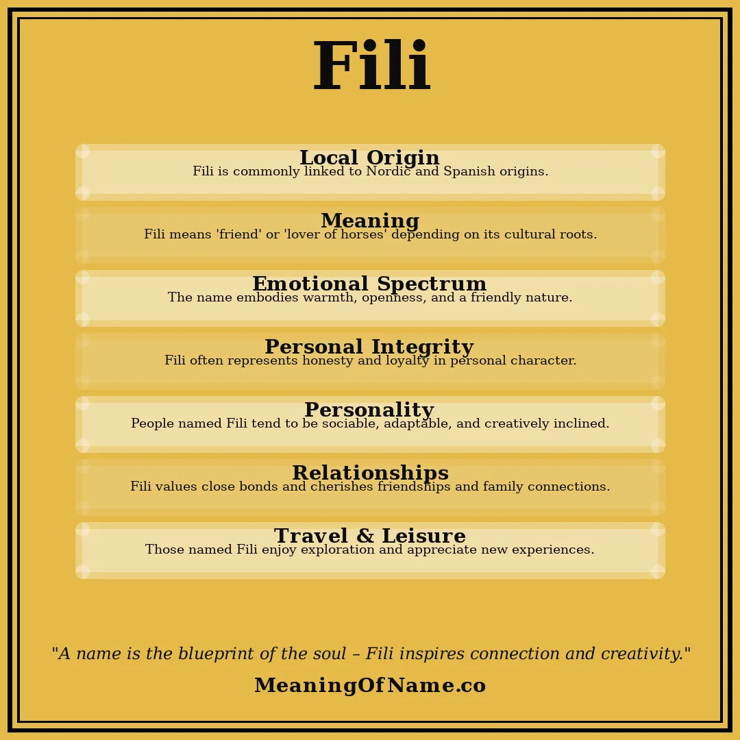 Fili name meaning poster