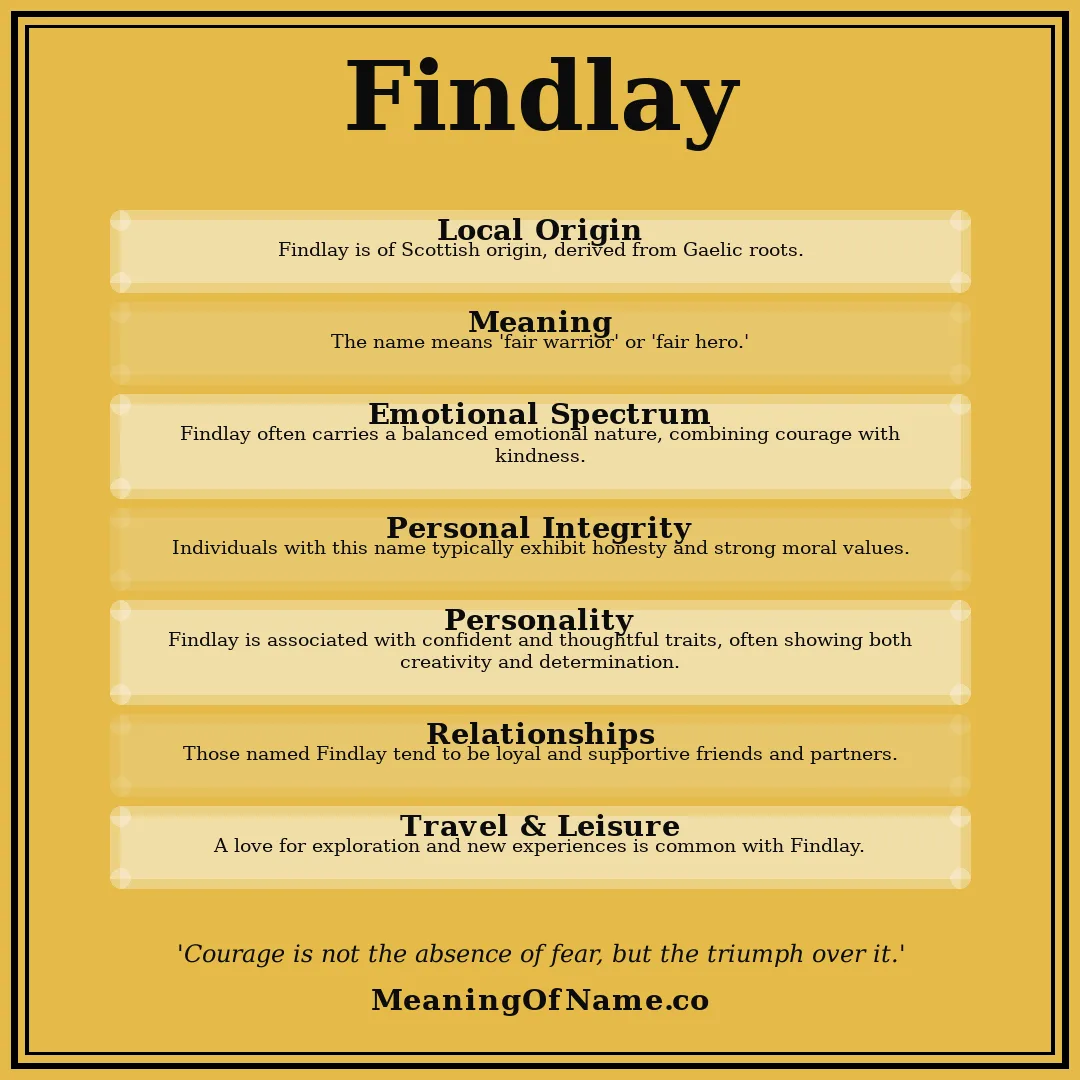 Findlay name meaning poster
