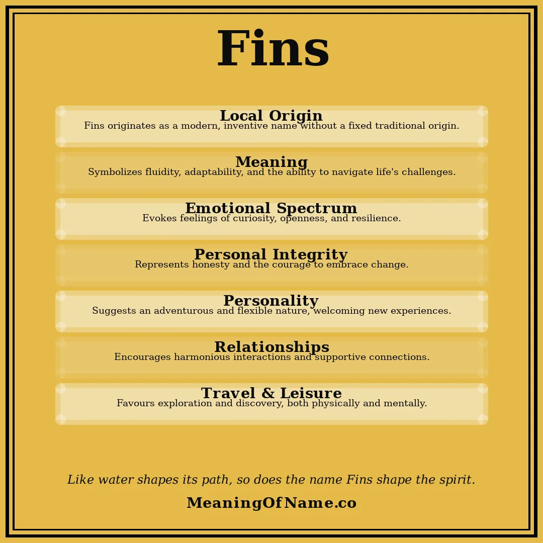 Fins name meaning poster