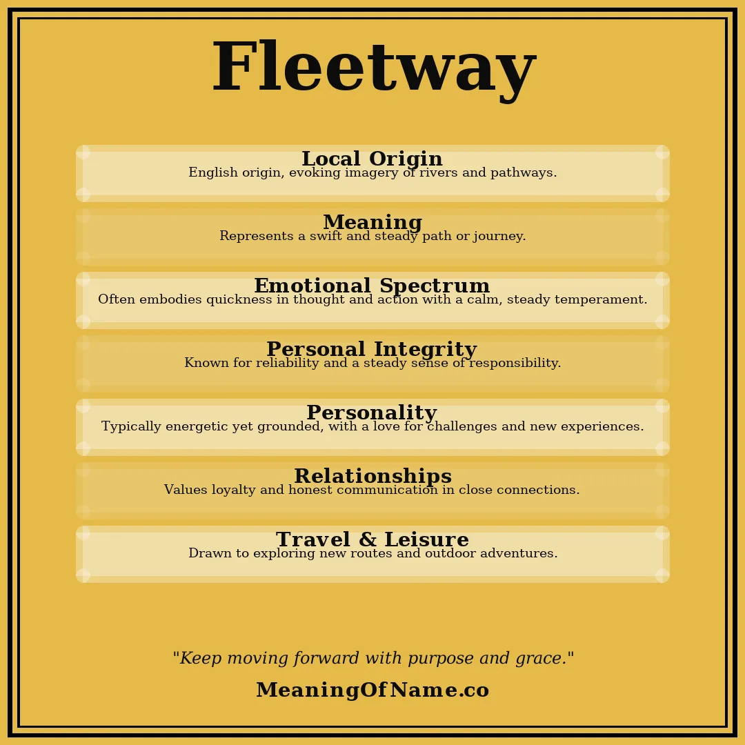 Fleetway name meaning poster