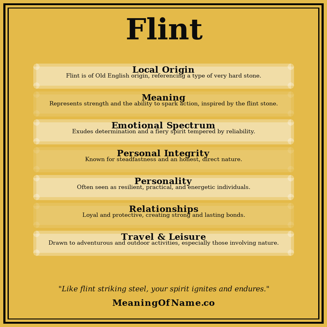 Flint name meaning poster