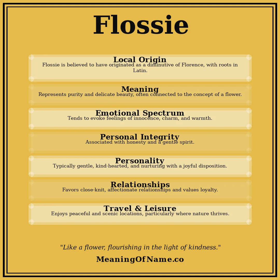 Flossie name meaning poster