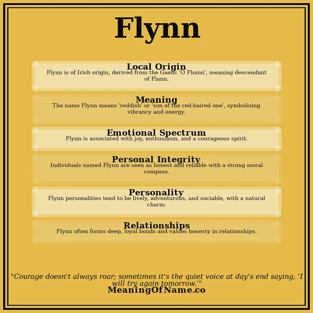 Flynn name meaning poster