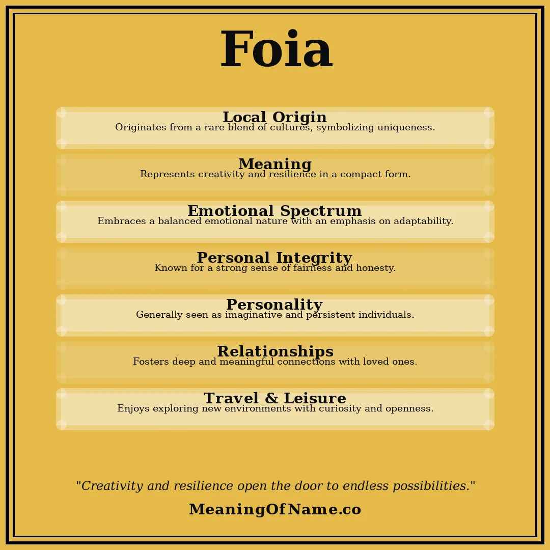 Foia name meaning poster