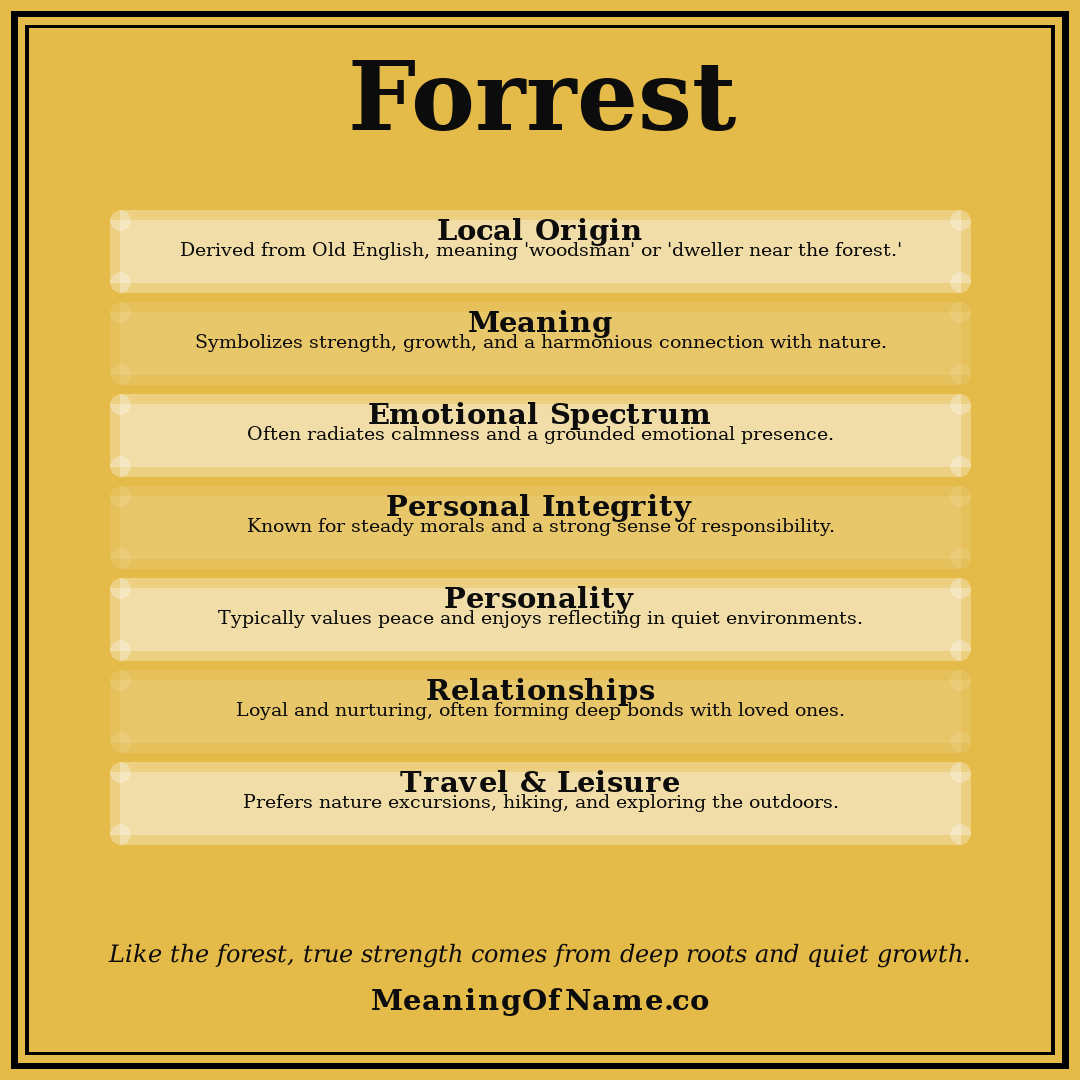 Forrest name meaning poster
