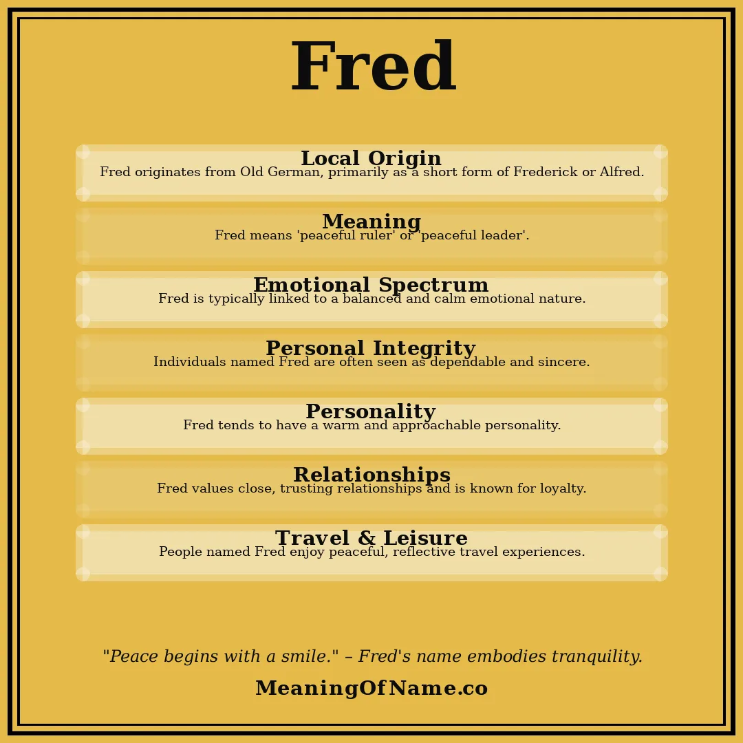 Fred name meaning poster