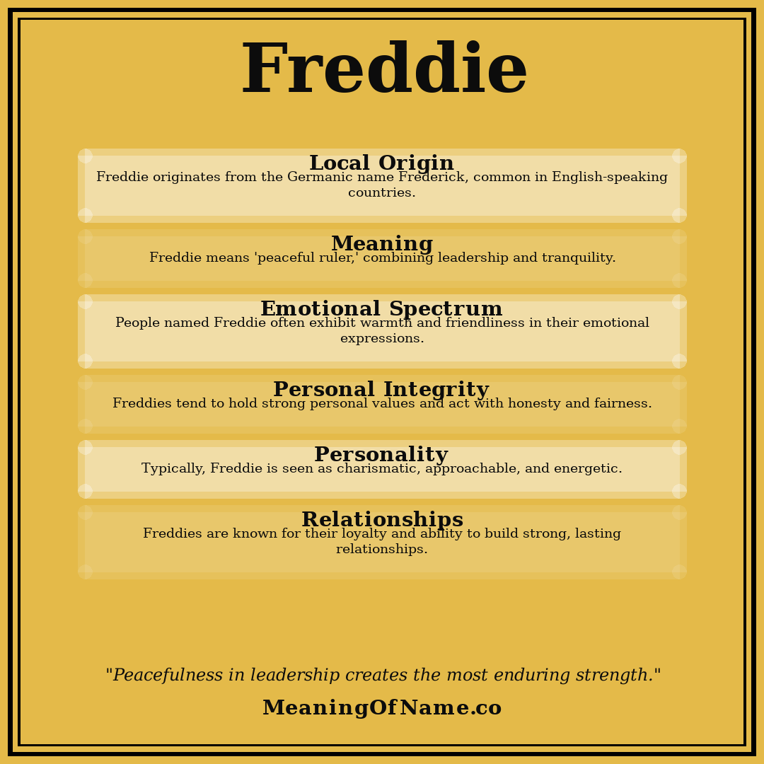 Freddie name meaning poster