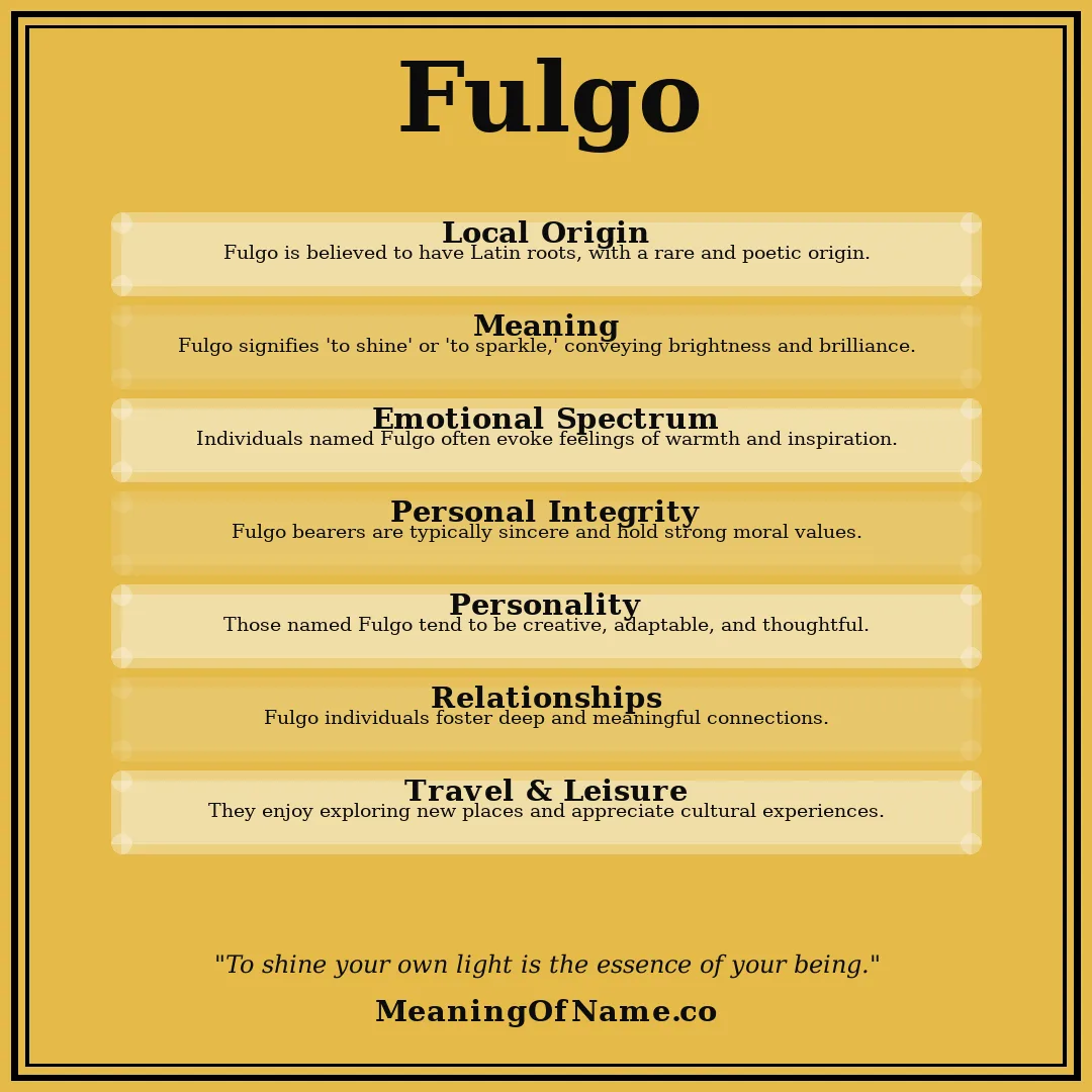 Fulgo name meaning poster