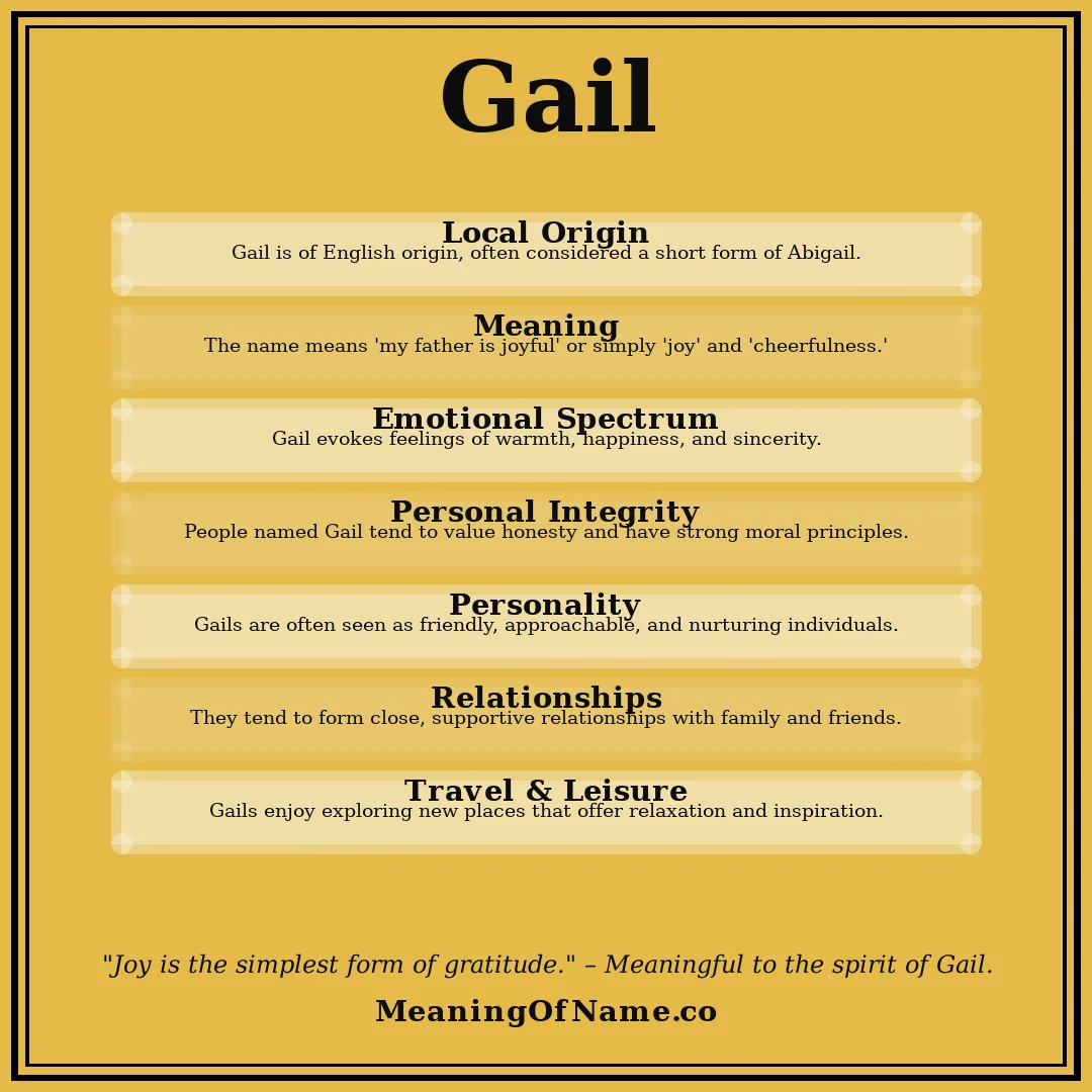 Gail name meaning poster