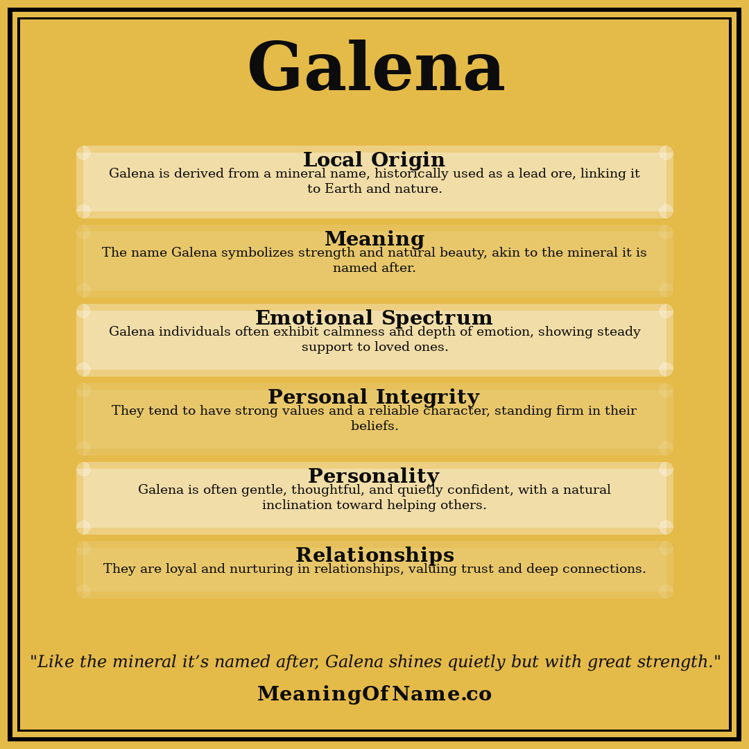 Galena name meaning poster