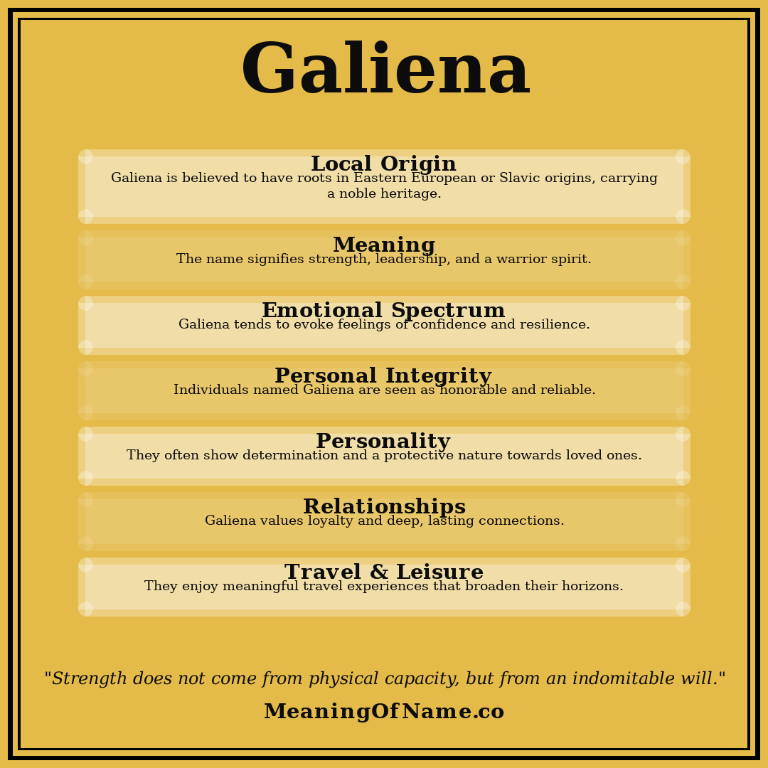 Galiena name meaning poster