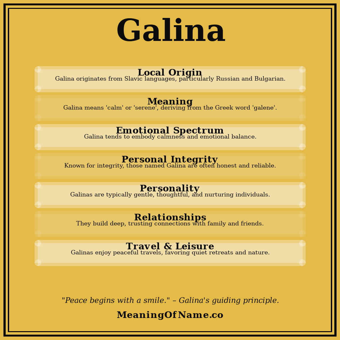 Galina name meaning poster