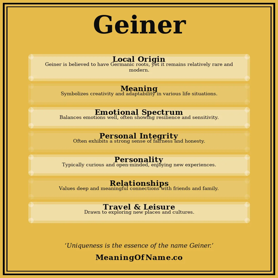 Geiner name meaning poster