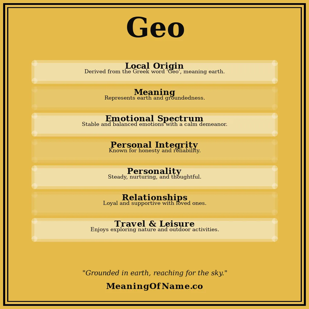 Geo name meaning poster