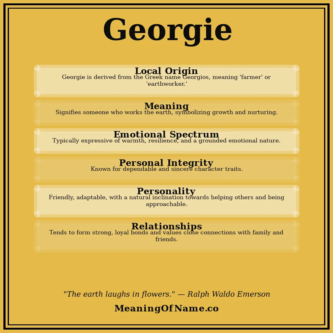Georgie name meaning poster