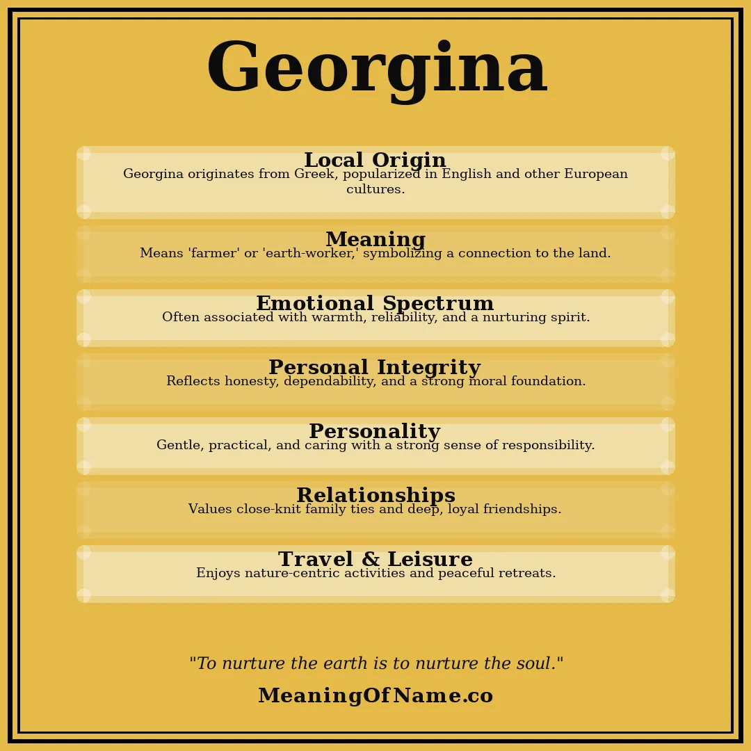 Georgina name meaning poster