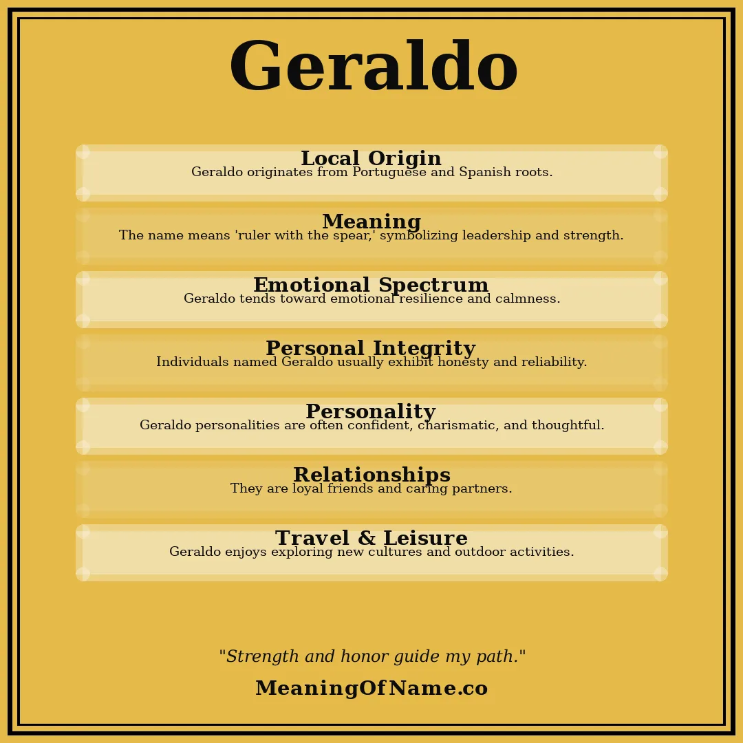 Geraldo name meaning poster