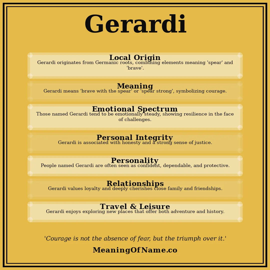 Gerardi name meaning poster