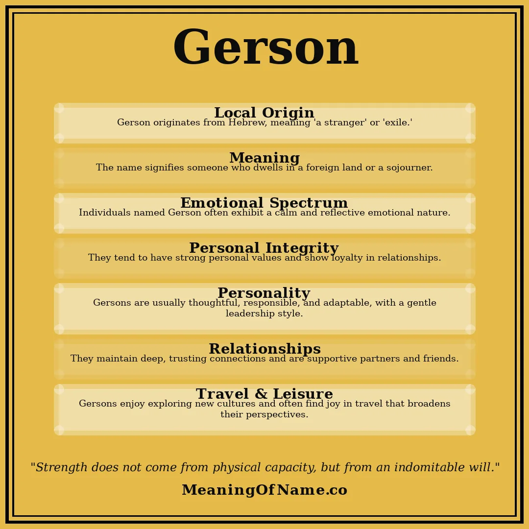 Gerson name meaning poster