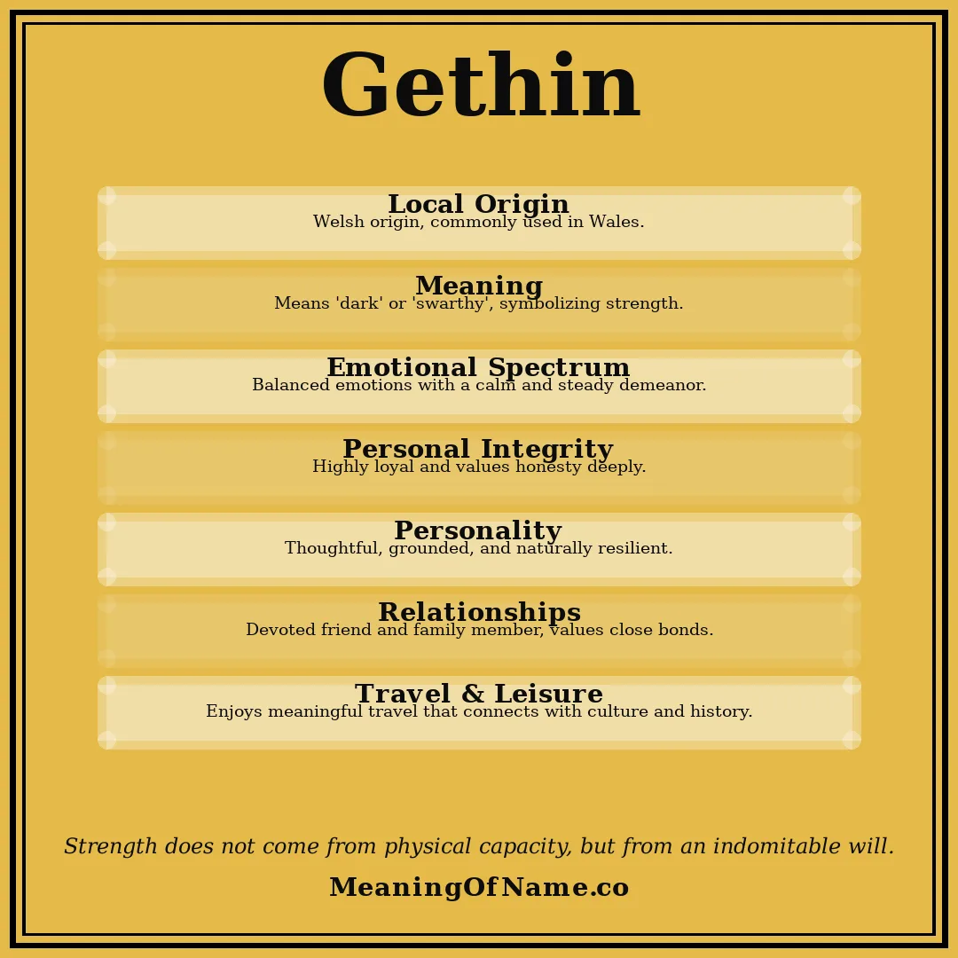 Gethin name meaning poster