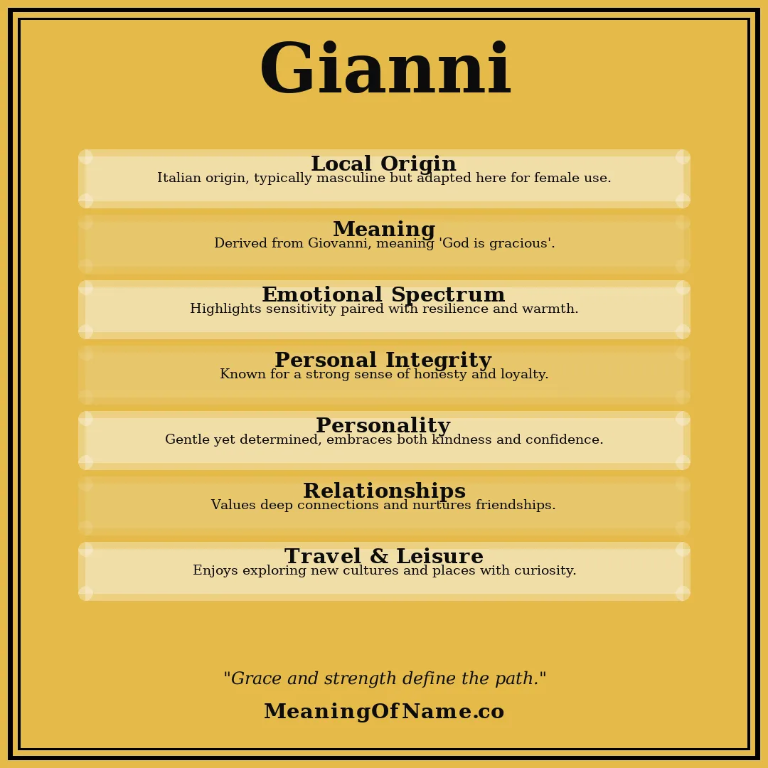 Gianni name meaning poster