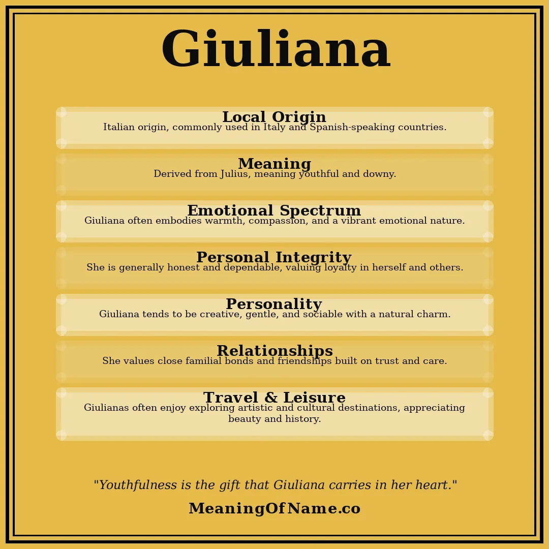 Giuliana name meaning poster