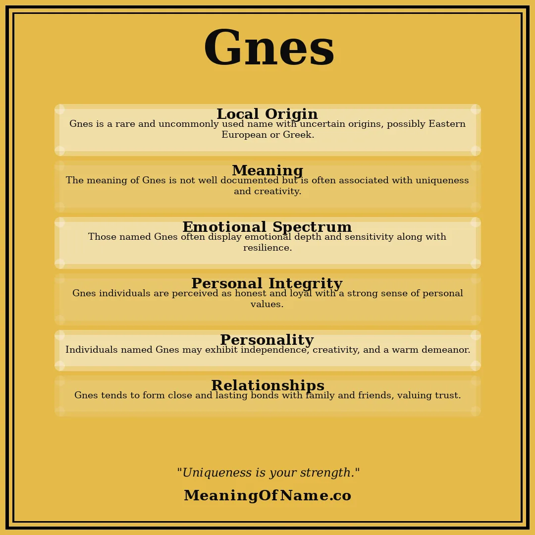 Gnes name meaning poster