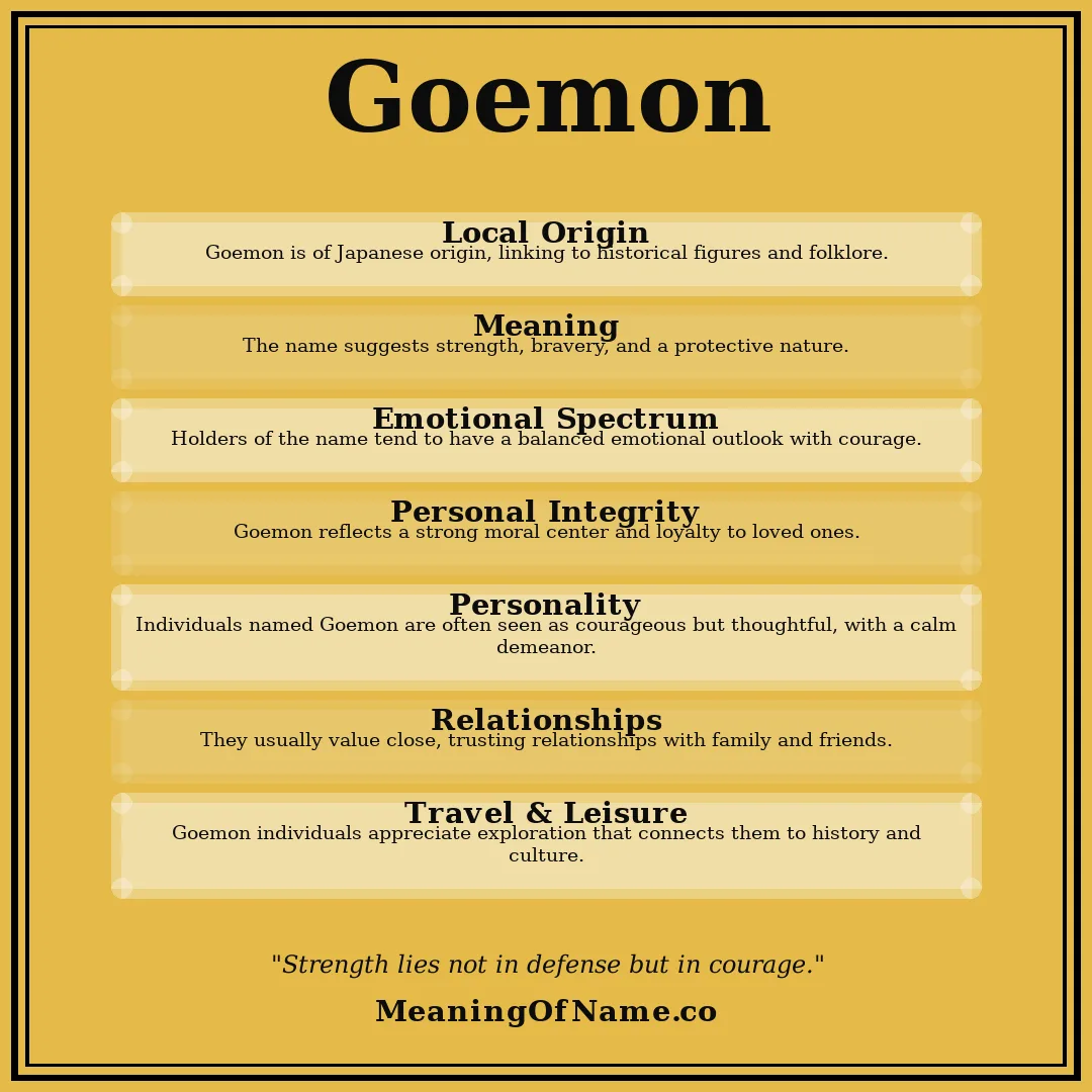 Goemon name meaning poster