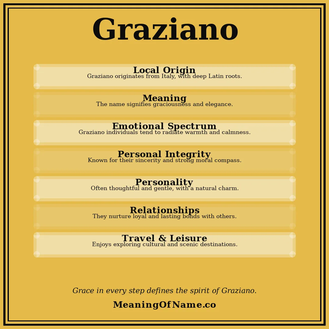 Graziano name meaning poster