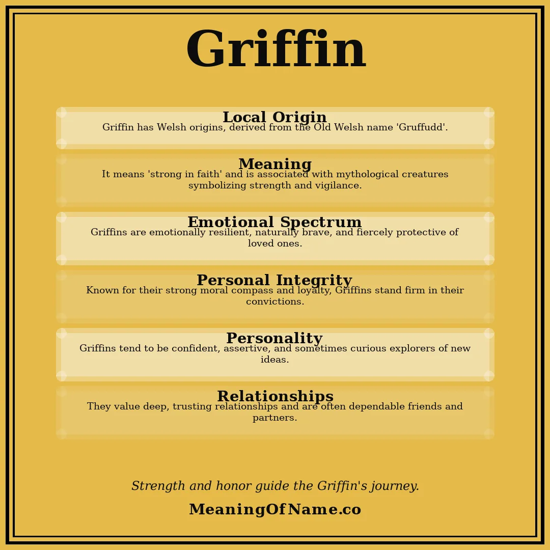 Griffin name meaning poster