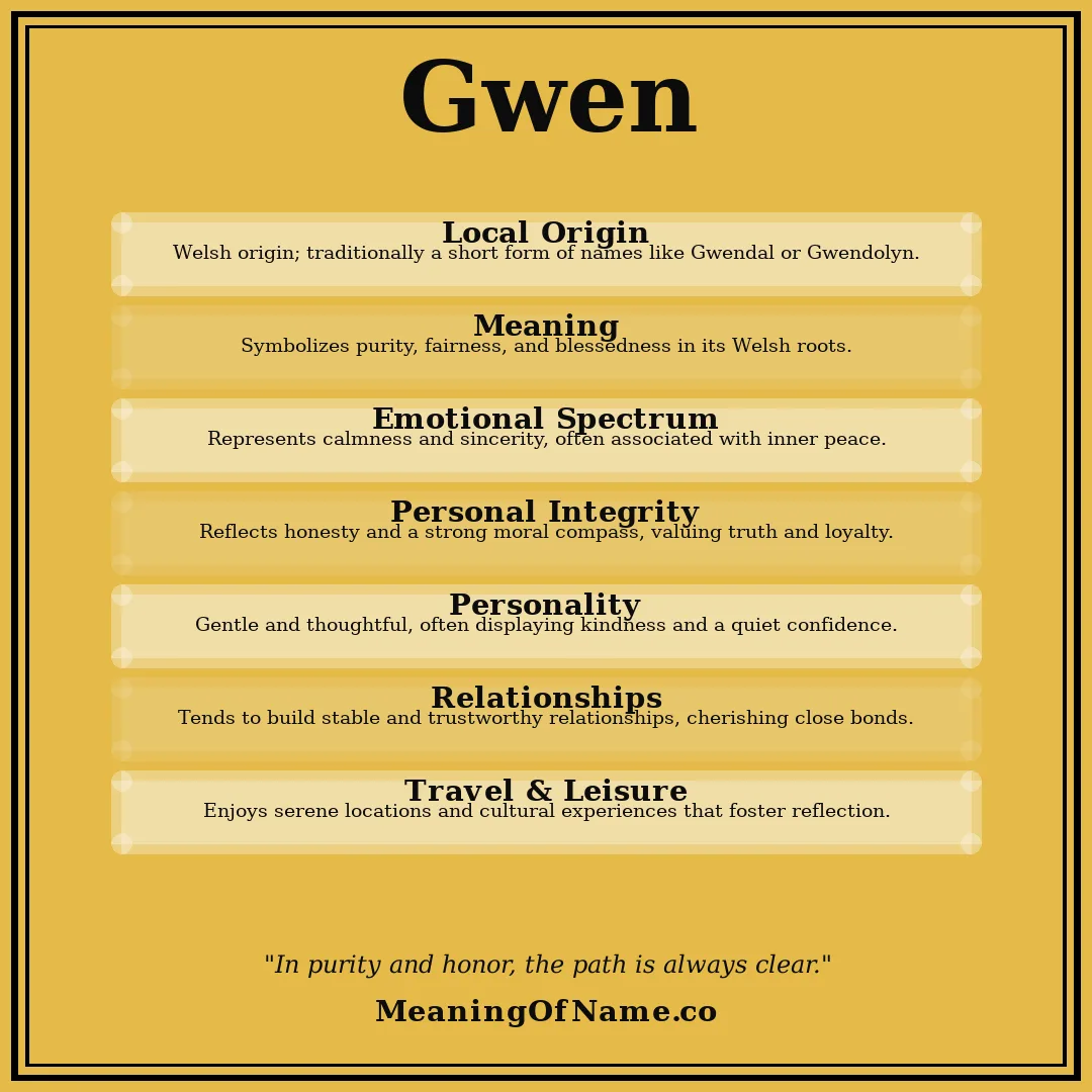Gwen name meaning poster