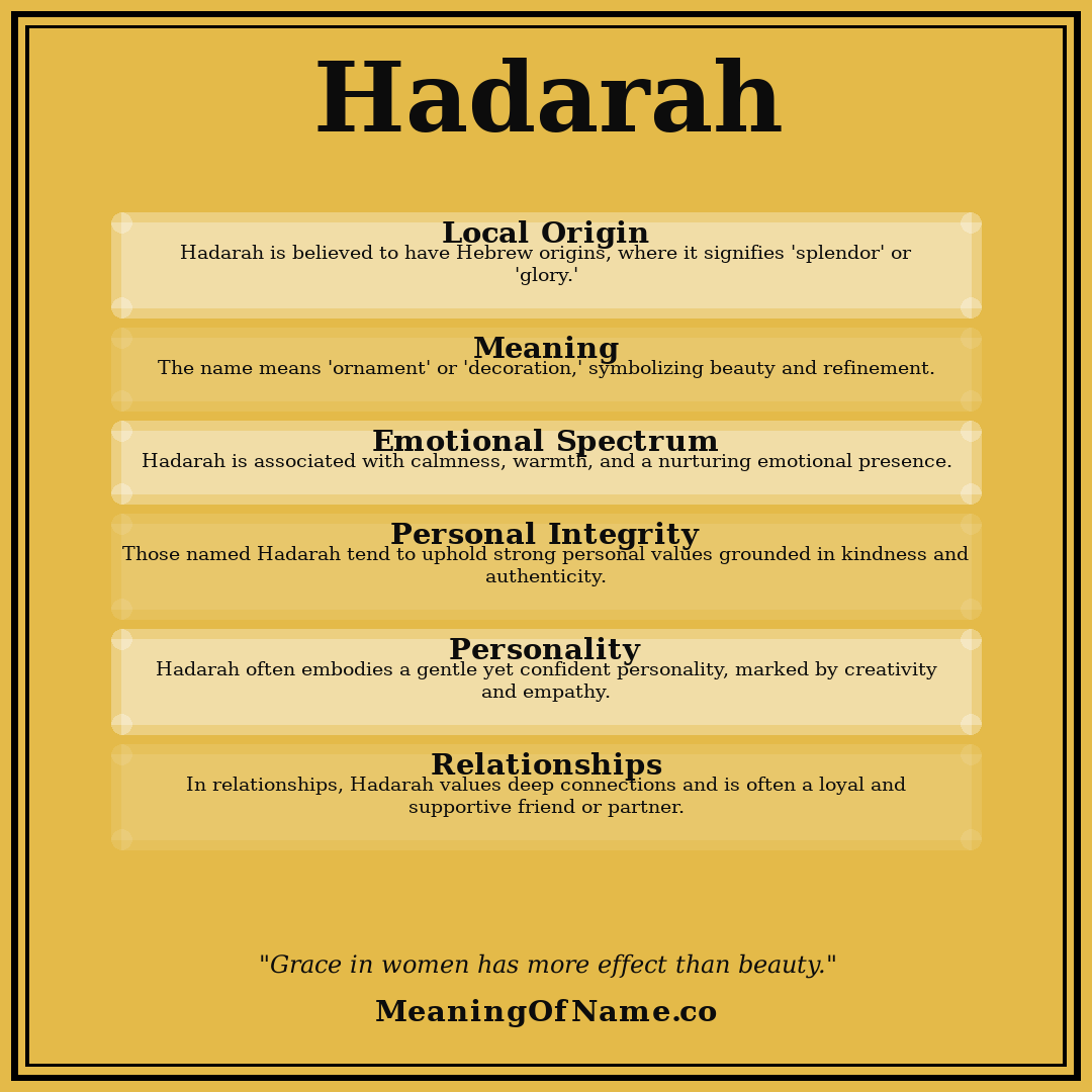 Hadarah name meaning poster