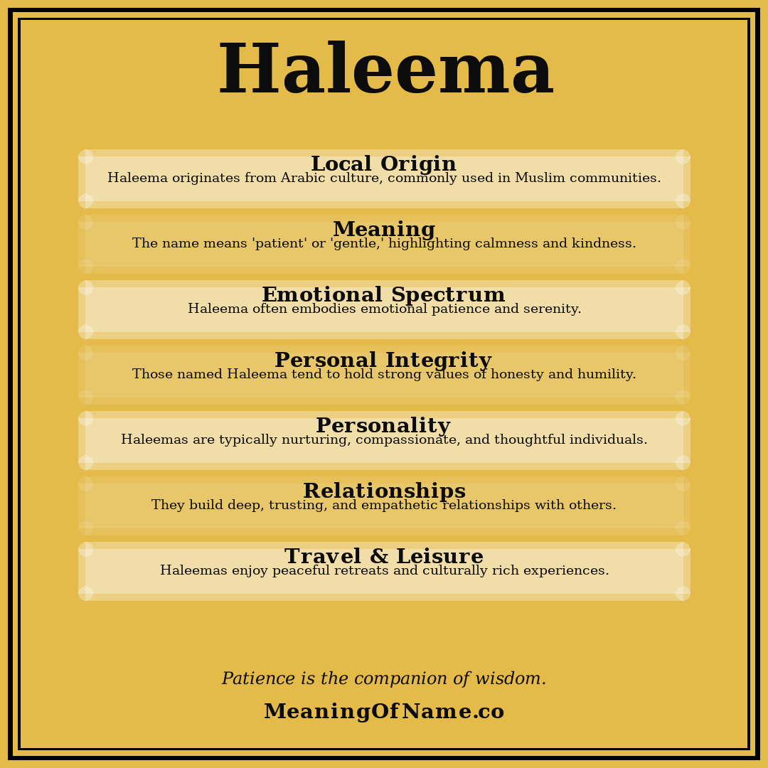 Haleema name meaning poster