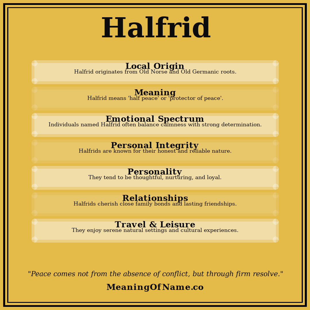Halfrid name meaning poster
