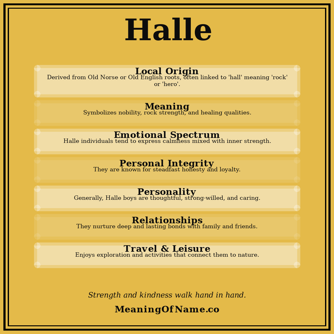Halle name meaning poster