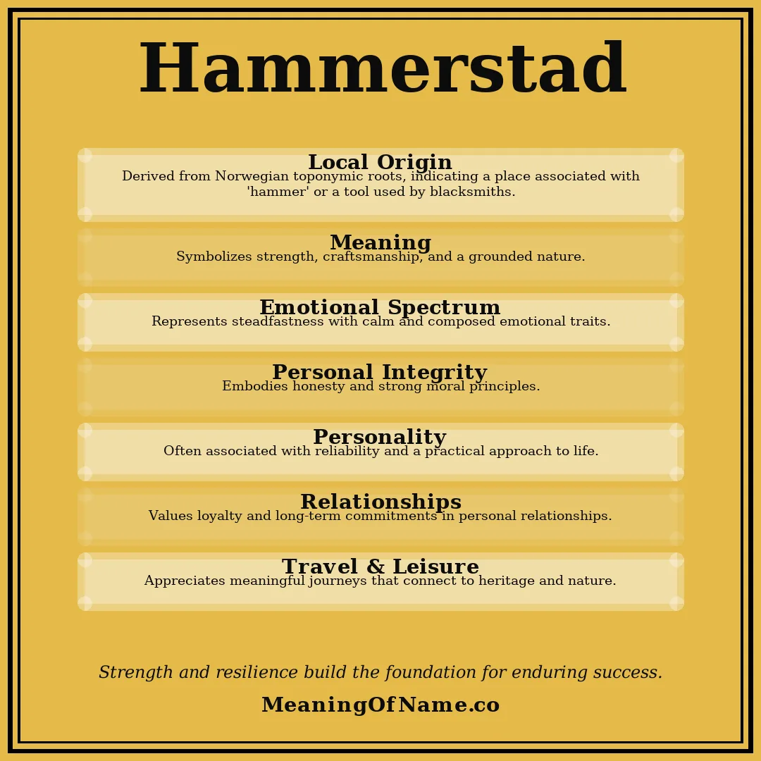 Hammerstad name meaning poster